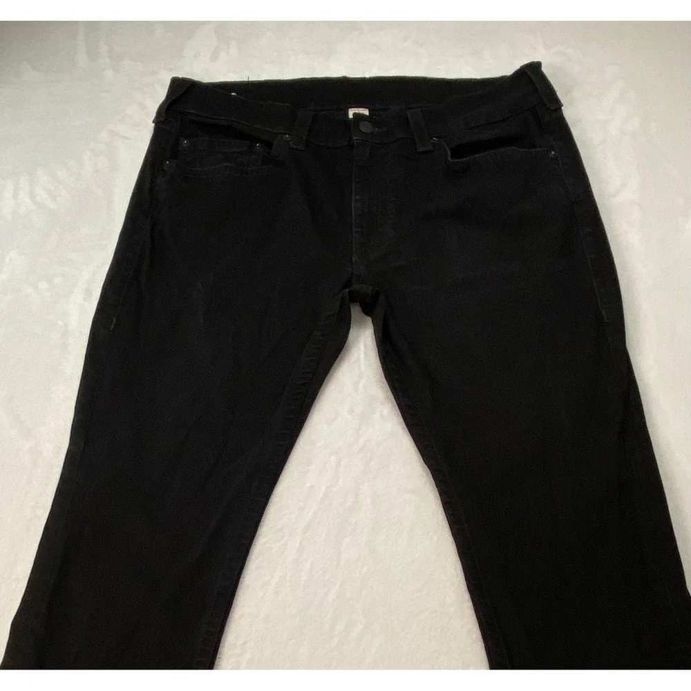 True Religion mens 38x34 Geno No Flap SN Slim Fit Jeans Rinse Black ST‎ 102158